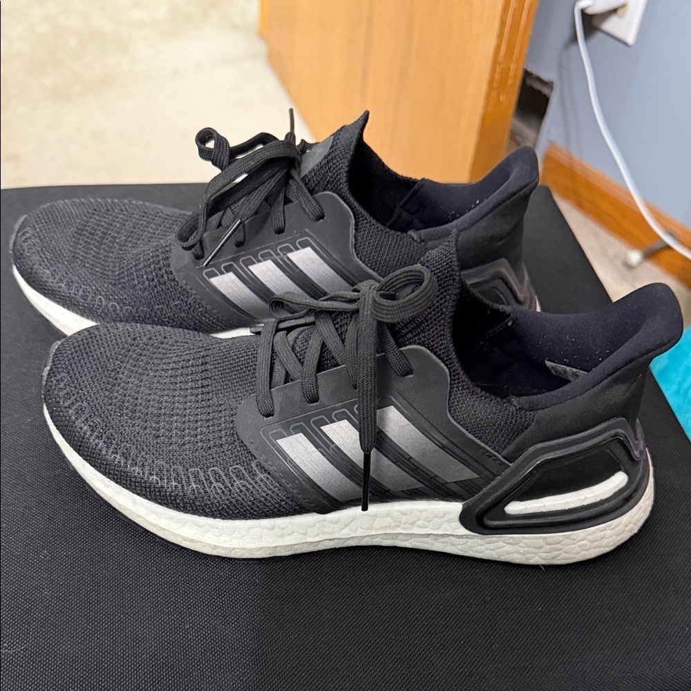 Adidas Black and White Running Shoes